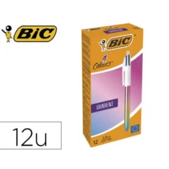 BOLIGRAFO BIC CUATRO COLORES GRADIENTE CAJA DE 12 UNIDADES COLORES SURTIDOS