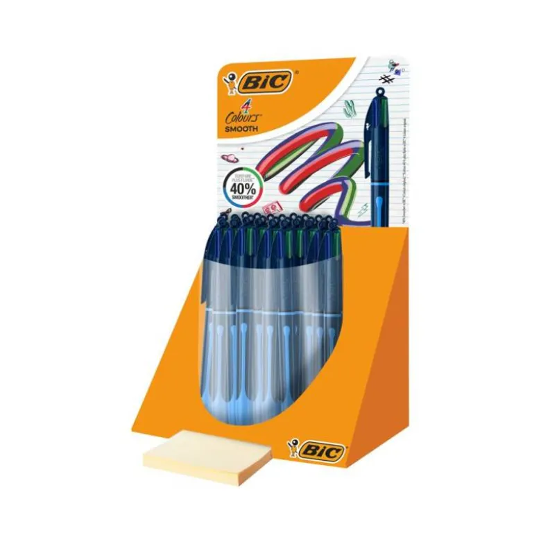 BOLIGRAFO BIC CUATRO COLORES SMOOTH DROP COLOR AZUL
