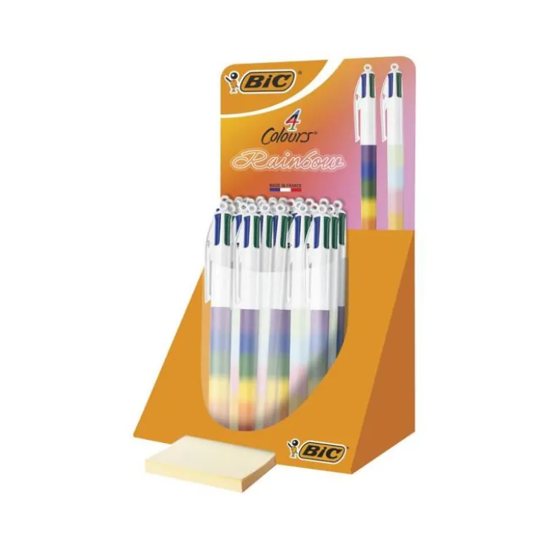 BOLIGRAFO BIC CUATRO COLORES RAINBOW PUNTA 1 MM