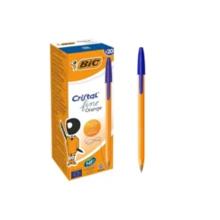 Boligrafo Bic tinta azul 0,30 mm cuerpo naranja