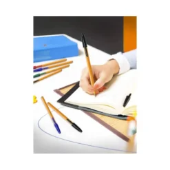 Boligrafo Bic tinta negra 0,30 mm cuerpo naranja