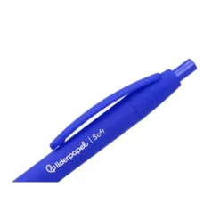 BOLIGRAFO LIDERPAPEL PUNTA 1 MM RETRACTIL CON CLIP ACABADO SOFT TOUCH TINTA AZUL CUERPO AZUL