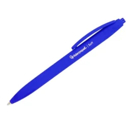 BOLIGRAFO LIDERPAPEL PUNTA 1 MM RETRACTIL CON CLIP ACABADO SOFT TOUCH TINTA AZUL CUERPO AZUL