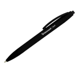 BOLIGRAFO LIDERPAPEL PUNTA 1 MM RETRACTIL CON CLIP ACABADO SOFT TOUCH TINTA NEGRA CUERPONEGRO
