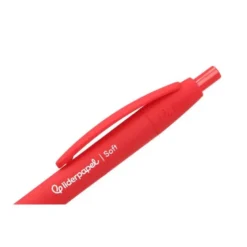 BOLIGRAFO LIDERPAPEL PUNTA 1 MM RETRACTIL CON CLIP ACABADO SOFT TOUCH TINTA ROJA CUERPO ROJO