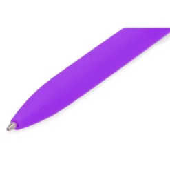 BOLIGRAFO LIDERPAPEL PUNTA 1 MM RETRACTIL CON CLIP ACABADO SOFT TOUCH TINTA AZUL CUERPO MORADO