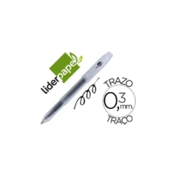 Boligrafo Liderpapel Supergel negro 0,3 mm