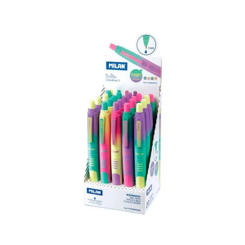 BOLIGRAFO MILAN COMPACT SUNSET RETRACTIL TINTA AZUL PUNTA 1 MM COLORES SURTIDOS "NO SE PUEDENE ELEGIR"