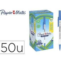 BOLIGRAFO PAPER MATE KILOMETRICO PUNTA 1 MM PLASTICO RECICLADO 80% COLOR AZUL