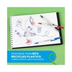 BOLIGRAFO PAPER MATE KILOMETRICO PUNTA 1 MM PLASTICO RECICLADO 80% COLOR NEGRO