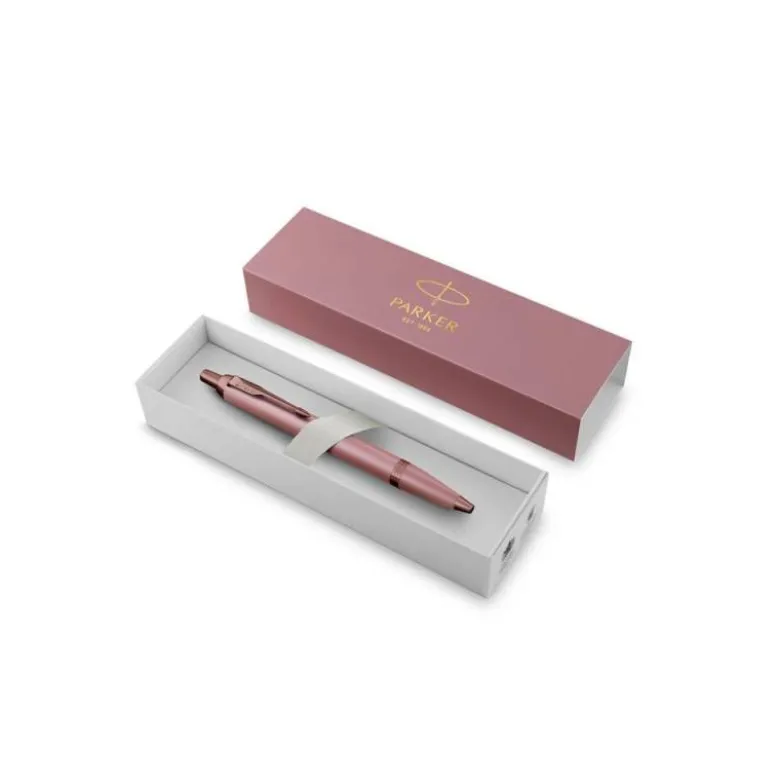BOLIGRAFO PARKER IM POINTE MOYENNE MAUVE ROSA/COBRE