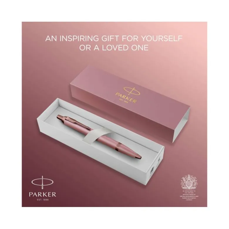 BOLIGRAFO PARKER IM POINTE MOYENNE MAUVE ROSA/COBRE
