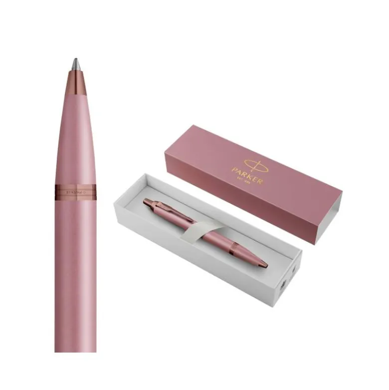 BOLIGRAFO PARKER IM POINTE MOYENNE MAUVE ROSA/COBRE