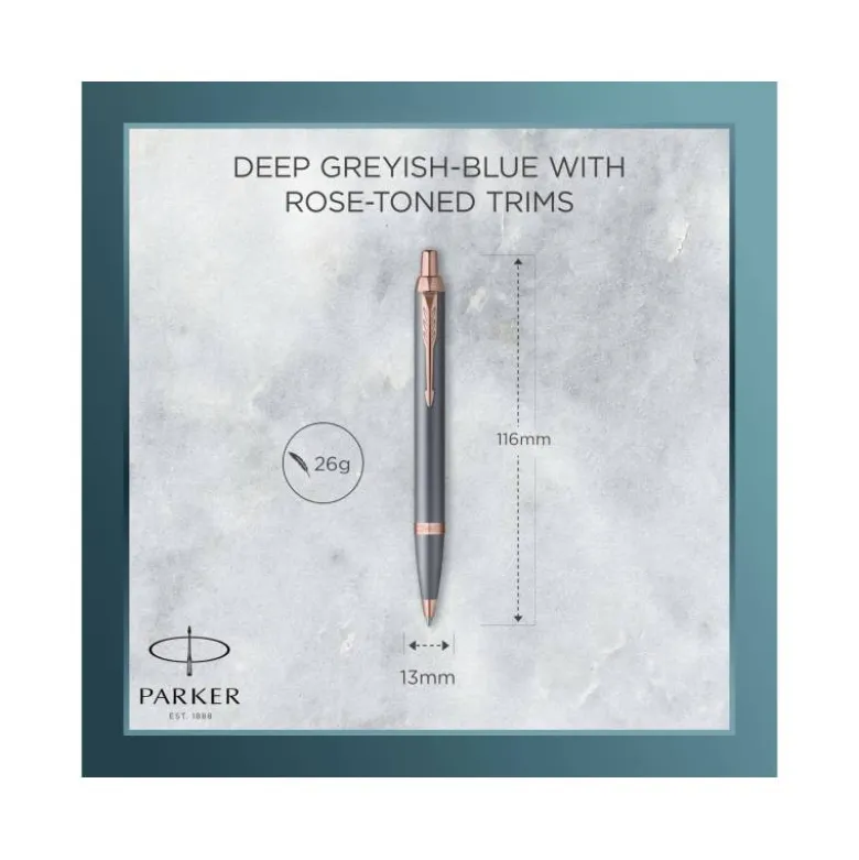 BOLIGRAFO PARKER IM RITUALS TURQUESA PIZARRA/COBRE