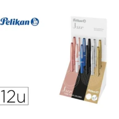 BOLIGRAFO PELIKAN JAZZ NOBLE ELEGANCE EXPOSITOR DE 12 UNIDADES COLORES SURTIDOS