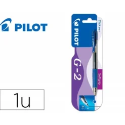 BOLIGRAFO PILOT G-2 AZUL TINTA GEL RETRACTIL SUJECION DE CAUCHO EN BLISTER