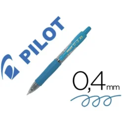 BOLIGRAFO PILOT G-2 PIXIE AZUL CLARO TINTA GEL RETRACTIL SUJECION DE CAUCHO