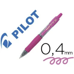BOLIGRAFO PILOT G-2 PIXIE ROSA TINTA GEL RETRACTIL SUJECION DE CAUCHO
