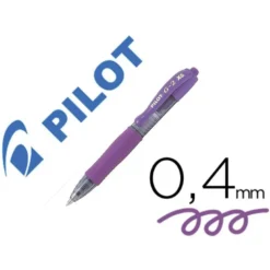 BOLIGRAFO PILOT G-2 PIXIE VIOLETA TINTA GEL RETRACTIL SUJECION DE CAUCHO