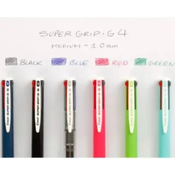 BOLIGRAFO PILOT SUPERGRIP G 4 COLORES RETRACTIL SUJECION DE CAUCHO TINTA BASE DE ACEITE CUERPO COLOR VERDE