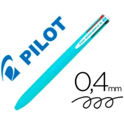 BOLIGRAFO PILOT SUPERGRIP G 4 COLORES RETRACTIL SUJECION DE CAUCHO TINTA BASE DE ACEITE CUERPO COLOR AZUL
