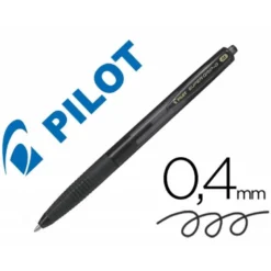 Boligrafo Pilot Super Grip G Negro 0,4 mm retráctil