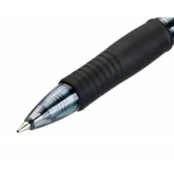 Boligrafo q-connect color negro retractil con sujecion de caucho