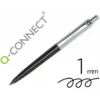 BOLIGRAFO Q-CONNECT PREMIUM METALICO RETRACTIL CON CLIP COLOR NEGRO PUNTA 1 MM