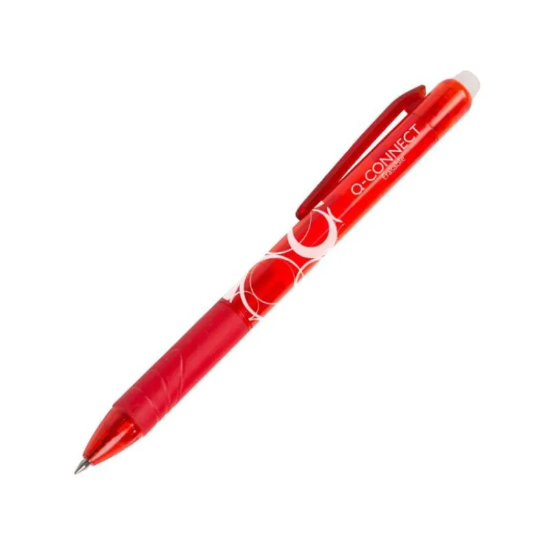 BOLIGRAFO Q-CONNECT RETRACTIL BORRABLE 0,7 MM COLOR ROJO