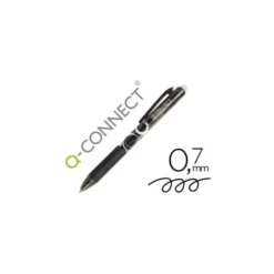 BOLIGRAFO Q-CONNECT RETRACTIL BORRABLE 0,7 MM COLOR NEGRO