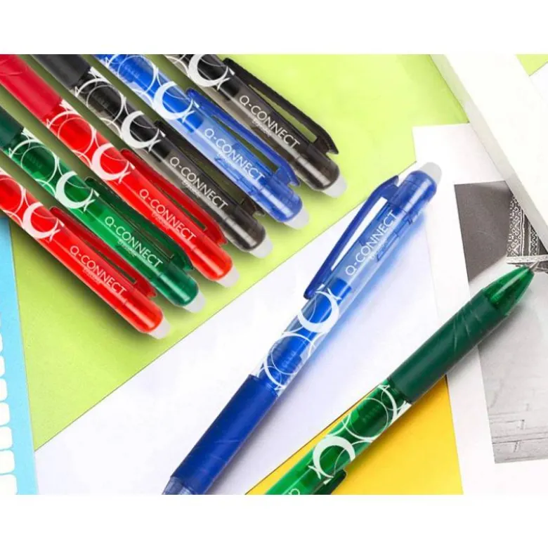 BOLIGRAFO Q-CONNECT RETRACTIL BORRABLE 0,7 MM COLOR VERDE