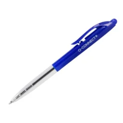 BOLIGRAFO Q-CONNECT RETRACTIL CON CLIP DISEÑO FINO TINTA ACEITE 0,7 MM COLOR AZUL