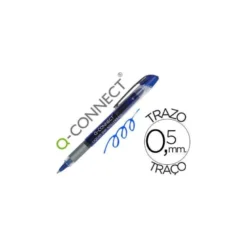 Boligrafo Q-connect roller ball azul 0,5 mm