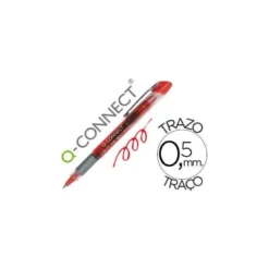 Boligrafo Q-connect roller ball rojo 0,5 mm