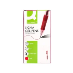 BOLIGRAFO Q-CONNECT SIGMA RETRACTIL 0,5 MM COLOR ROJO