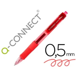 BOLIGRAFO Q-CONNECT SIGMA RETRACTIL 0,5 MM COLOR ROJO