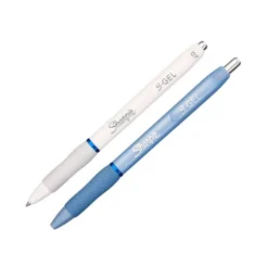 Boligrafo sharpie fashion retractil tinta gel azul 0,7 mm color azul hielo y blanco
