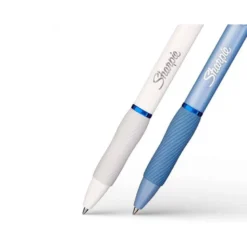 Boligrafo sharpie fashion retractil tinta gel azul 0,7 mm color azul hielo y blanco