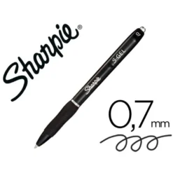 BOLIGRAFO SHARPIE RETRACTIL TINTA GEL PUNTA 0,7 MM COLOR NEGRO