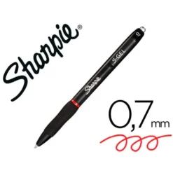 BOLIGRAFO SHARPIE RETRACTIL TINTA GEL PUNTA 0,7 MM COLOR ROJO