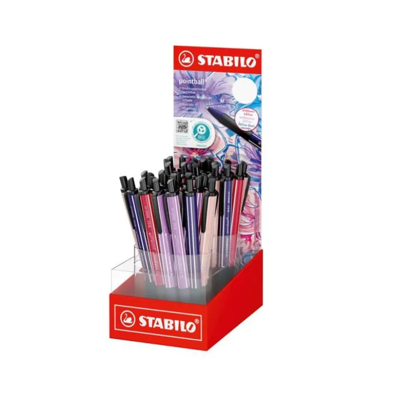 BOLIGRAFO STABILO NATURE COLORS WILDFLOWER RETRACTIL EXPOSITOR DE 38 UNIDADES COLORES SURTIDOS