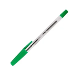 Boligrafo transparente Q-Connect Verde 0,7 mm