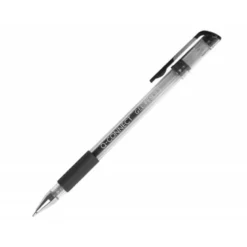 Boligrafo transparente Q-Connect negro gel 0,3 mm