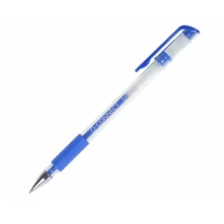 Boligrafo transparente Q-Connect gel azul 0,3 mm