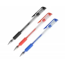 Boligrafo transparente Q-Connect gel azul 0,3 mm