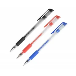 Boligrafo transparente Q-Connect gel rojo 0,3 mm