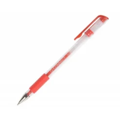 Boligrafo transparente Q-Connect gel rojo 0,3 mm
