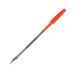 Boligrafo transparente Q-Connect Rojo 0,7 mm