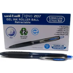 Boligrafo Uni-Ball roller UMN-207 color azul trazo 0,4 mm
