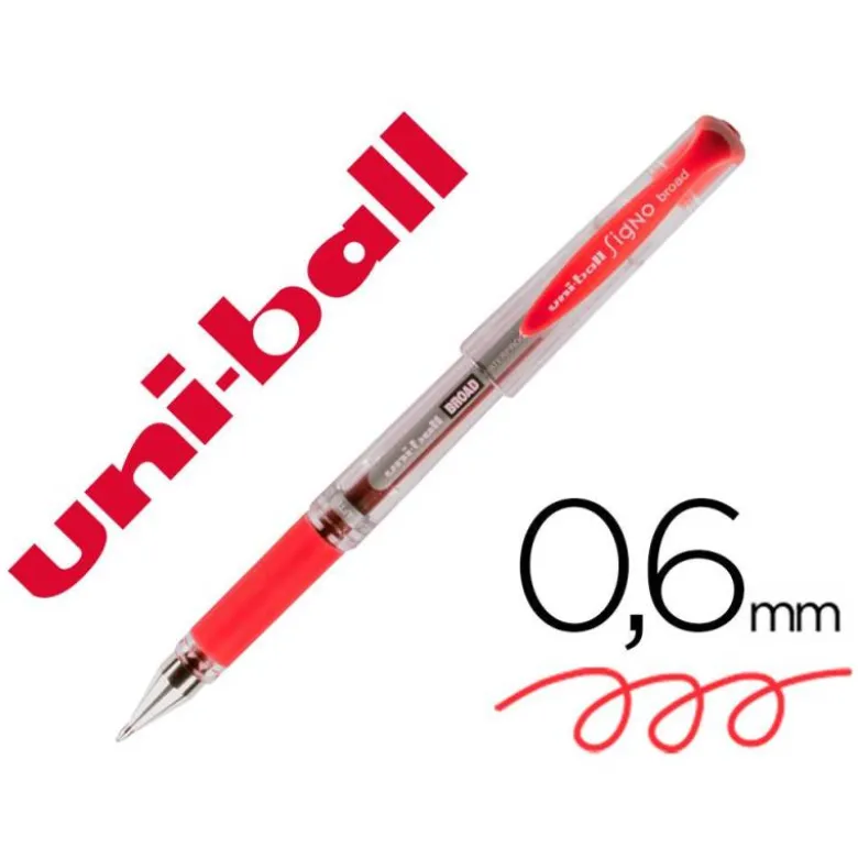 Boligrafo Uni-ball 153 Signo Broad color rojo 0,6 mm